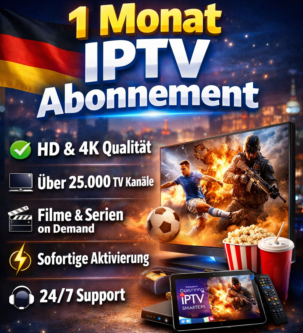 1 Monat IPTV Abonnement – Premium IPTV Deutschland
